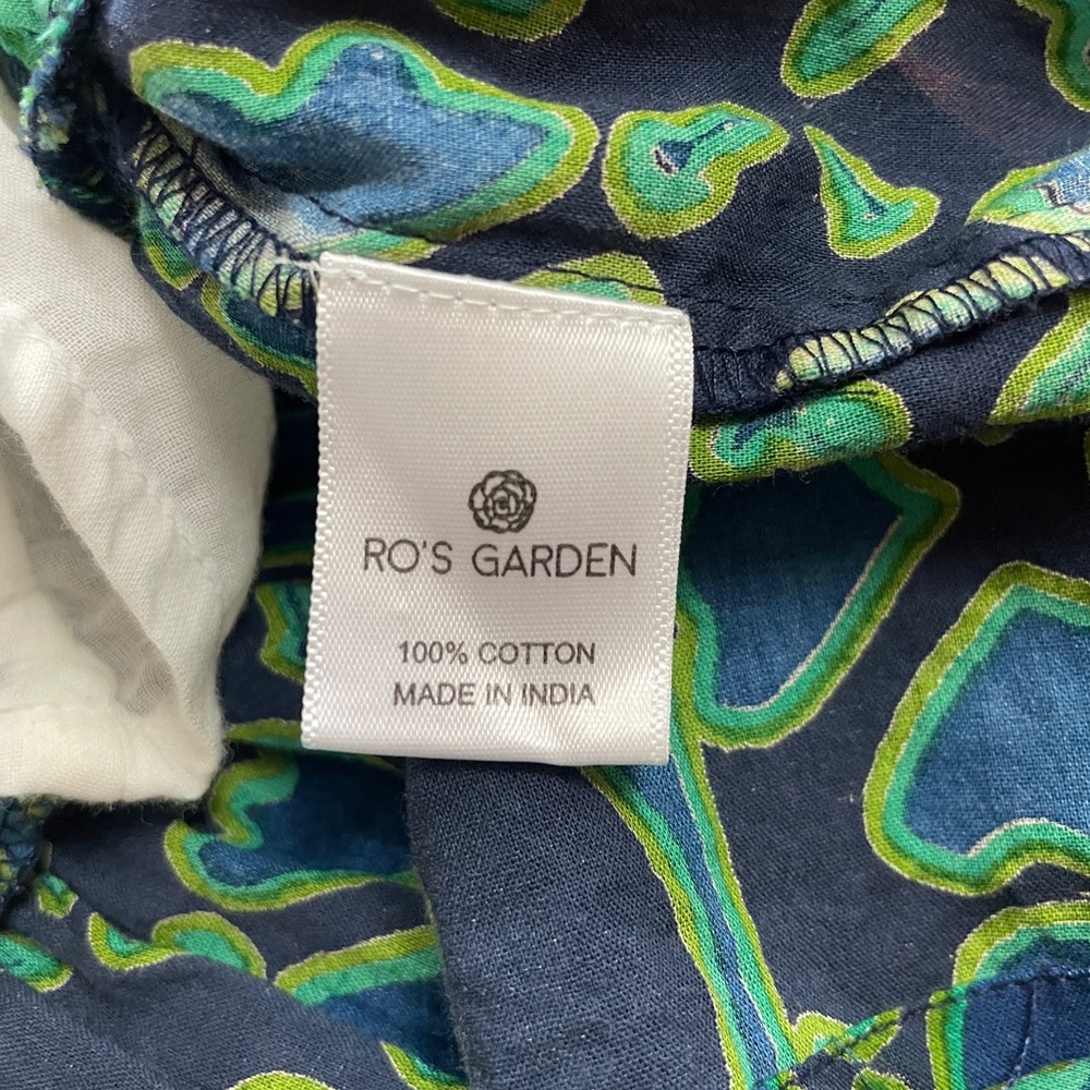 Ro's Garden Rene Tiered Navy Tulip Floral Cotton Anthropologie Dress - Sz M ๐งก๐ - Picture 14 of 14